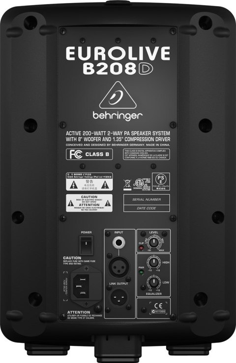 Behringer EUROLIVE B208D Głośnik z adresem publicznym (PA) 2-drożny