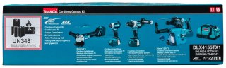 Makita DLX4155TX1 zestaw combo elektronarzędzi Bateria