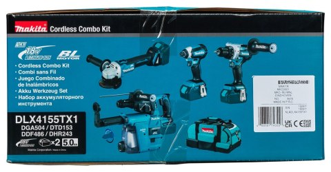 Makita DLX4155TX1 zestaw combo elektronarzędzi Bateria