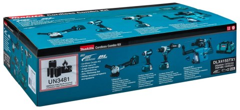 Makita DLX4155TX1 zestaw combo elektronarzędzi Bateria