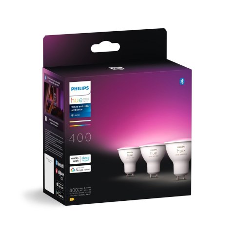 Philips Hue White and color ambiance Inteligentny reflektor punktowy GU10 (3 szt.)