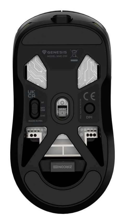 GENESIS Zircon 660 myszka Gaming Po prawej stronie RF Wireless + Bluetooth + USB Type-A Optyczny 12000 DPI