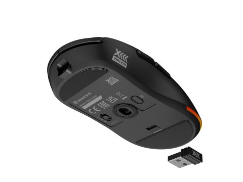 GENESIS Zircon XIII myszka Gaming Oburęczny RF Wireless + USB Type-C Optyczny 26000 DPI