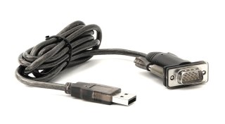 Lindy 42855 kabel równoległy Szary, Przezroczysty 1,5 m USB Typu-A DB-9