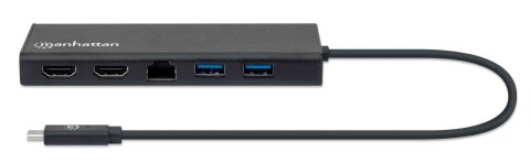 Manhattan 152747 stacja dokująca USB Type-C Czarny