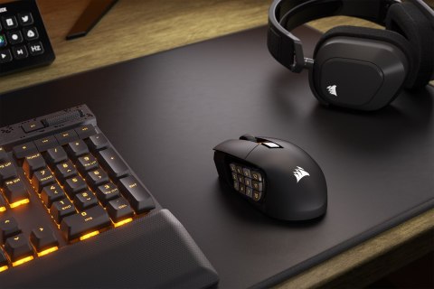 Corsair SCIMITAR ELITE WIRELESS myszka Gaming Po prawej stronie RF Wireless + Bluetooth + USB Type-C Optyczny 26000 DPI