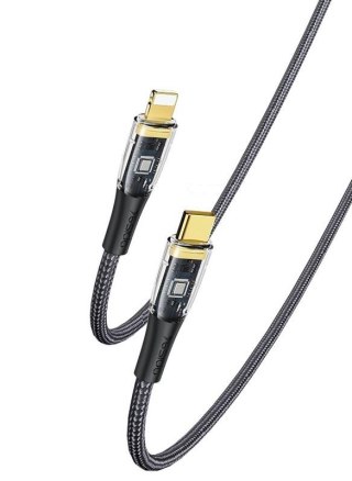 Yesido Kabel CA102 PD 20W Type-C/Lightning 2m PVC 3A, BLACK / CZARNY