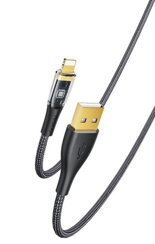 Yesido Kabel CA104 12W USB-Lightning 1.2m PVC 2.4A, BLACK / CZARNY