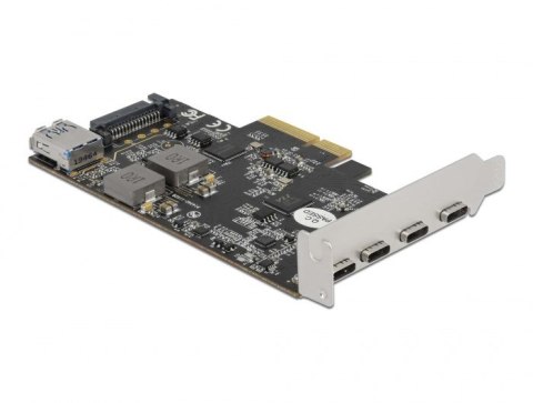 DeLOCK Karta PCI Express x4 do 4 x USB Type-C + 1 x USB Typ-A - SuperSpeed USB 10 Gbps - Konstrukcja niskoprofilowa