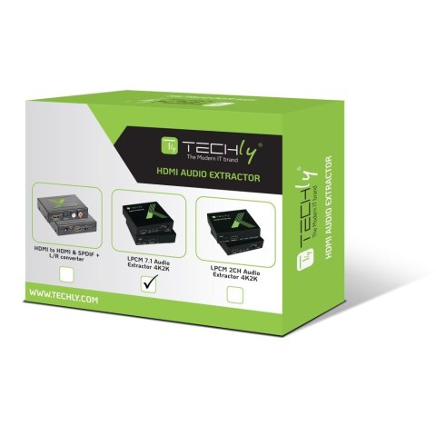 Techly IDATA HDMI-EA74K konwerter plików audio Czarny