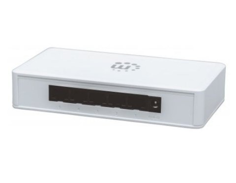 Manhattan 560696 łącza sieciowe Nie zarządzany L2 Gigabit Ethernet (10/100/1000) Biały