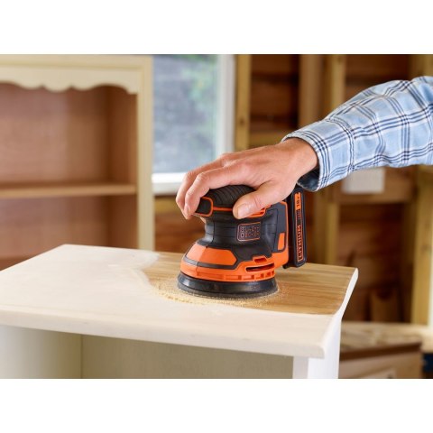 Black & Decker BDCROS18N-XJ przenośna szlifierka Szlifierka orbitalna 12000 RPM Czarny, Pomarańczowy