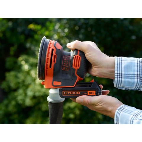 Black & Decker BDCROS18N-XJ przenośna szlifierka Szlifierka orbitalna 12000 RPM Czarny, Pomarańczowy