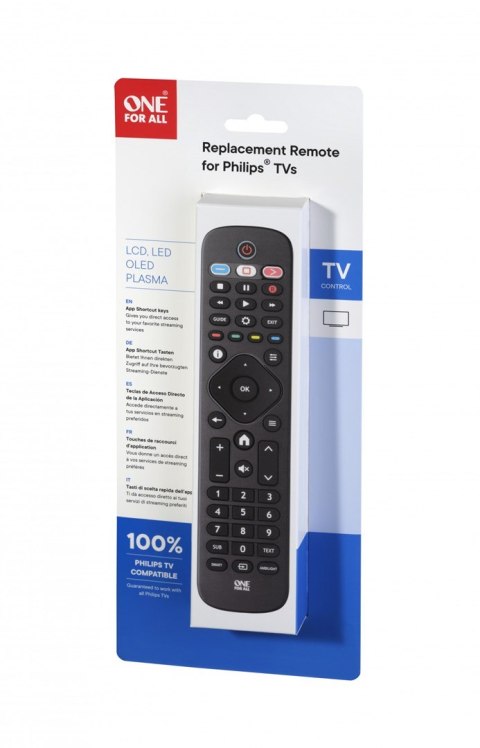 One For All TV Replacement Remotes URC4913 pilot Podczerwień Naciśnij przyciski