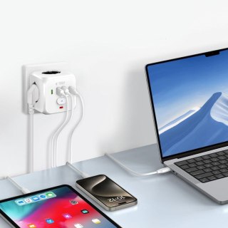 TECH-PROTECT ŁAD SIEC PCL3X4 2xUSB/ 2xUSB-C + 3xWTYCZKA WHITE