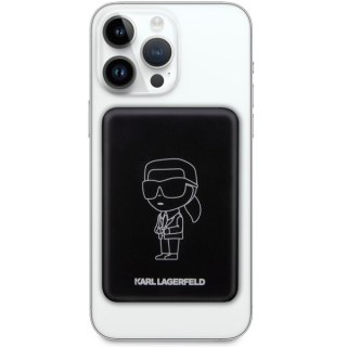 Karl Lagerfeld Powerbank indukcyjny KLPBMKIOTTGK 5W 3000mAh czarny/black Ikonik MagSafe