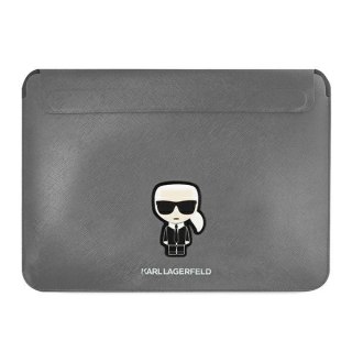 Karl Lagerfeld Sleeve KLCS14PISFG 14" srebrny/silver Saffiano Ikonik Karl