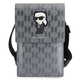 Karl Lagerfeld Torebka KLWBSAKHPKG srebrny/silver Saffiano Monogram Ikonik