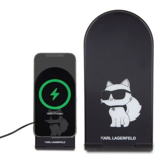 Karl Lagerfeld składana ład. indukcyjna 2w1 KLDCRFALCHNK 15W czarny/black Choupette MagSafe