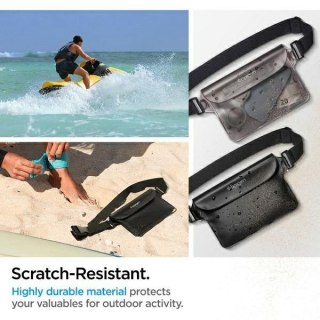 Spigen Universal Waterproof Waist Bag czarny/black uniwersalna biodrowa saszetka wodoodporna AMP04532