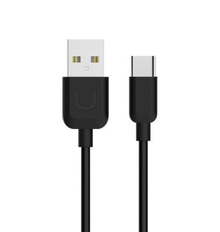 USAMS Kabel U-Turn USB-C 1m czarny/black 2A TCUSBXD01 (US-SJ099)