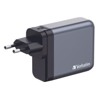 Verbatim Ładowarka sieciowa GaN 140W 3xUSB-C/USB-A + Adapter EU/UK/US GNC-140 32203