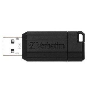 Verbatim Pendrive 16GB USB-A 2.0 PinStripe czarny/black 49063