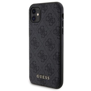 Zestaw Guess GUBPM5N614GEMGK iPhone 11 6.1" hardcase + Powerbank 5000mAh MagSafe czarny/black 4G Metal Logo