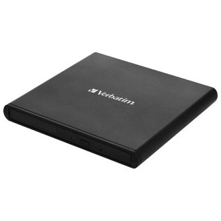 Zewnętrzna nagrywarka Verbatim Slimline CD/DVD USB2.0 czarny/black 53504