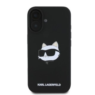 KARL LAGERFELD IPHONE 16 CHOUPETTE HEAD PRINT MAGSAFE KLHMP16SSCHPPLK BLACK