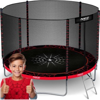 Trampolina ogrodowa 8ft/252cm z siatką zewnętrzną i drabinką Neo-Sport