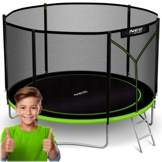 Trampolina ogrodowa 10ft/312cm z siatką zewnętrzną i drabinką Neo-Sport