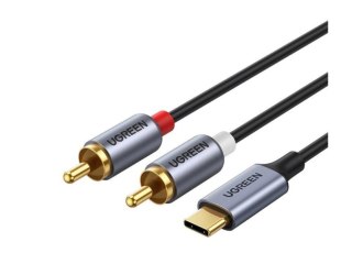 Ugreen kabel audio dźwiękowy USB-C/2RCA 1,5m szary CM451