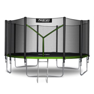 Trampolina ogrodowa 15ft/465cm z siatką zewnętrzną i drabinką Neo-Sport