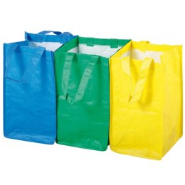 Wytrzymałe torby do segregacji odpadków śmieci ZESTAW 3szt x 21L MEVA