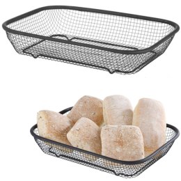 Koszyk druciany do serwowania pieczywa chleba bułek 295x220x60 mm czarny - Hendi 425558 Hendi