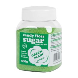 Kolorowy cukier do waty cukrowej zielony o smaku naturalnym 400g GSG24