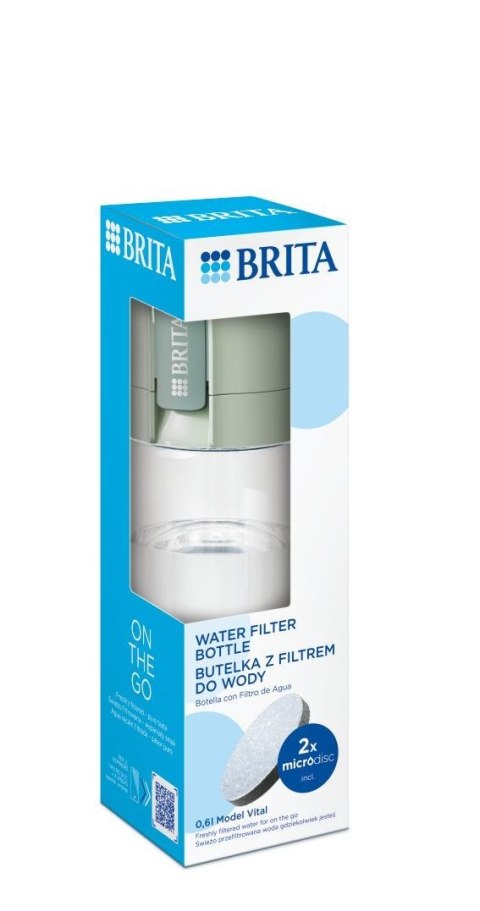 Butelka filtrująca Brita Vital pastelowa zieleń 2 dyski