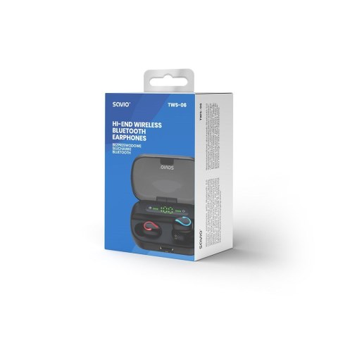 SAVIO BEZPRZEWODOWE SŁUCHAWKI BLUETOOTH 5.0 + EDR TWS-06