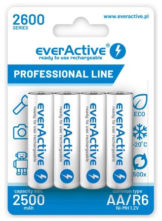 Zestaw akumulatorków everActive Professional line EVHRL6-2600 (2600mAh ; Ni-MH)