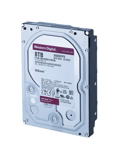 Dysk HDD WD Red Plus WD80EFPX (8 TB ; 3.5"; 256 MB)