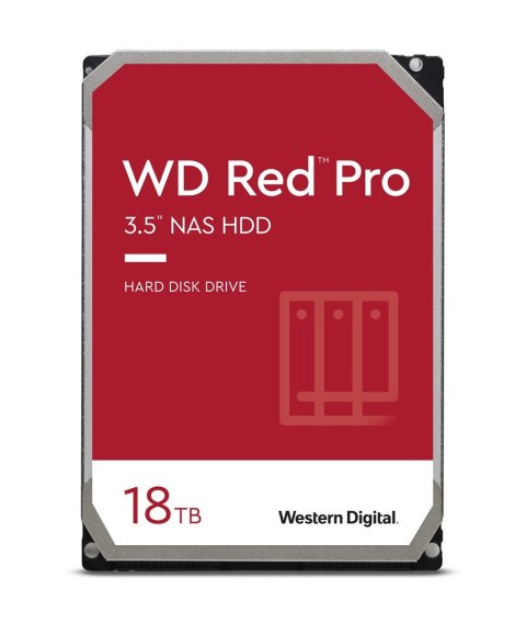 Dysk HDD WD Red Pro WD181KFGX (18 TB ; 3.5"; 512 MB; 7200 obr/min)