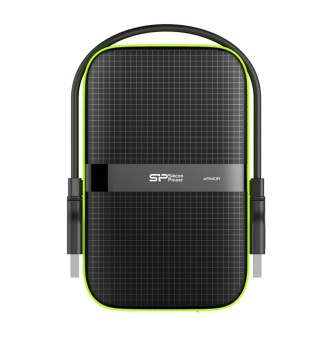 Dysk zewnętrzny HDD Silicon Power Armor A60 (1TB; 2.5"; USB 3.2; 5400 obr/min; Green-Black; SP010TBPHDA60S3K)