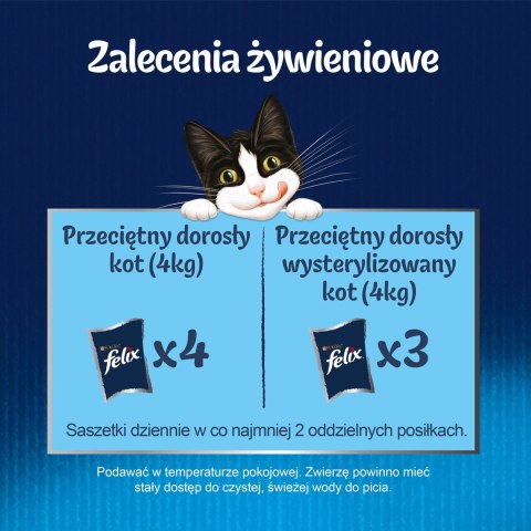 FELIX Fantastic królik, Jagnięcina - mokra karma dla kota - 4x85g