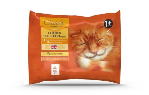 BUTCHER'S Classic Cat Chicken Selections MIX - mokra karma dla kota - 4x100 g