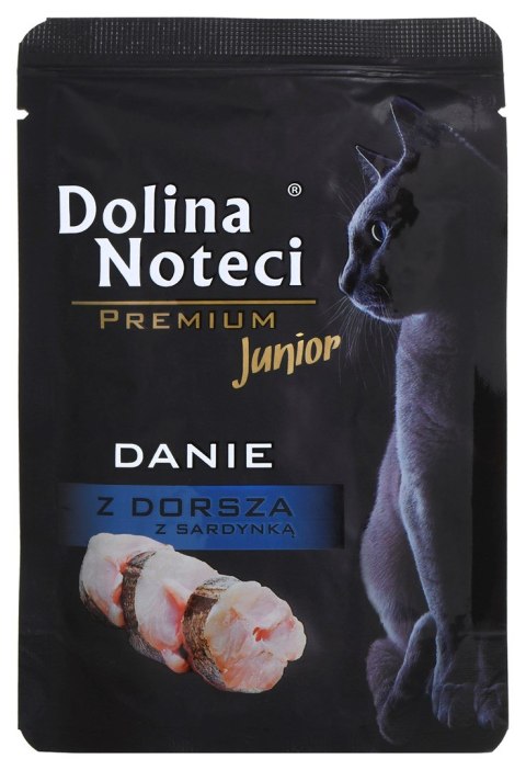 DOLINA NOTECI Premium Danie z dorszem i sardynką - mokra karma dla kociąt - 85 g