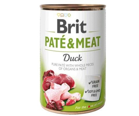 BRIT PATÉ & MEAT z kaczką - mokra karma dla psa - puszka - 400 g