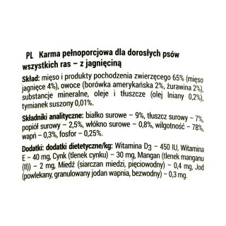 DOLINA NOTECI Rafi z jagnięciną, żurawiną i borówką - mokra karma dla psa - 400 g