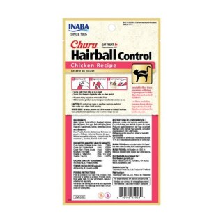 INABA CHURU HAIRBALL Kurczak - przysmak dla kota - 4x14g (56g)