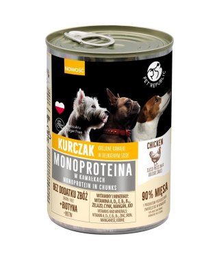 PetRepublic MONOPROTEINA dla psa kurczak sos 400 g